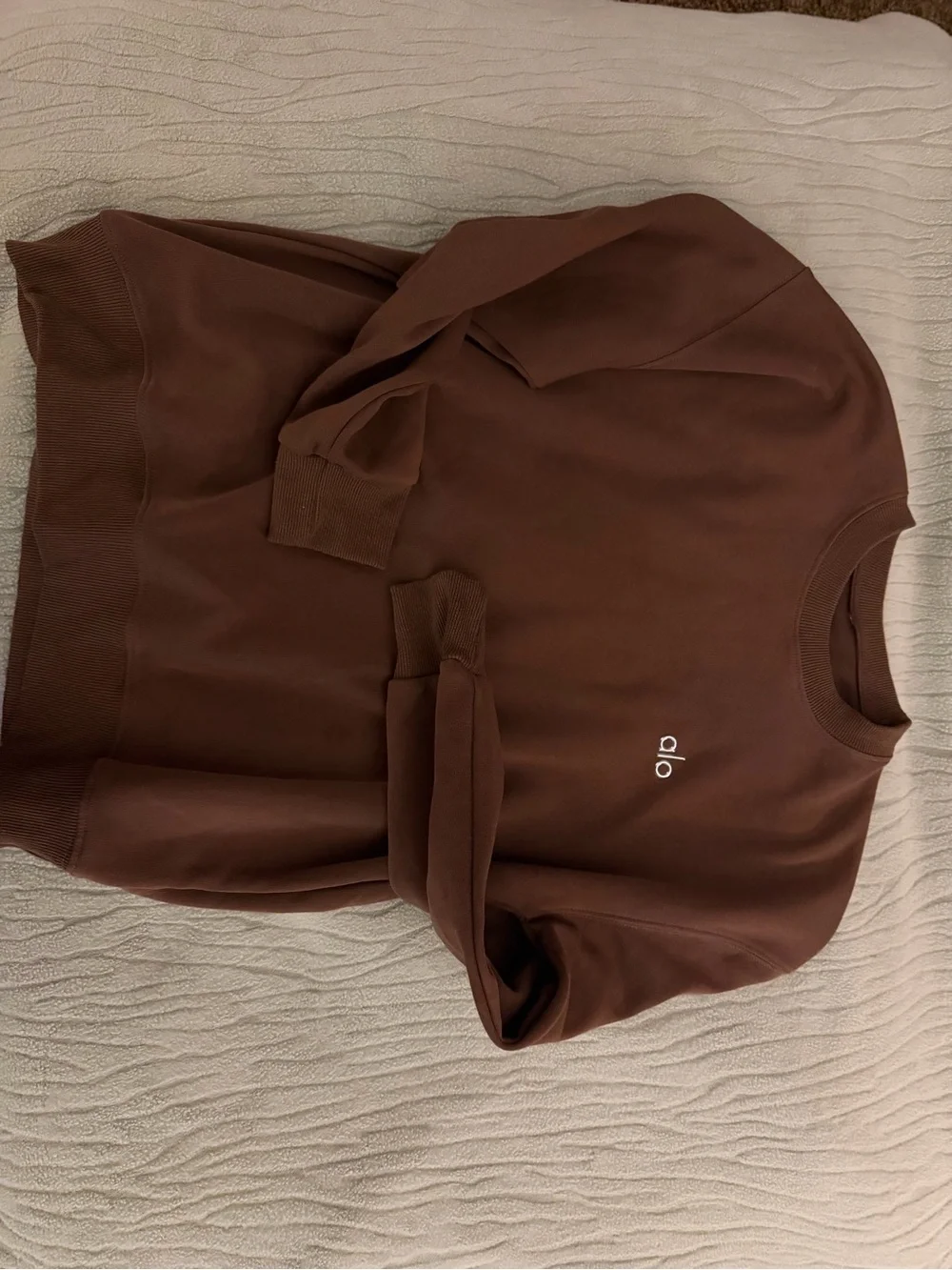 ALO Yoga  Chocolate Brown Crewneck Sweatshirt